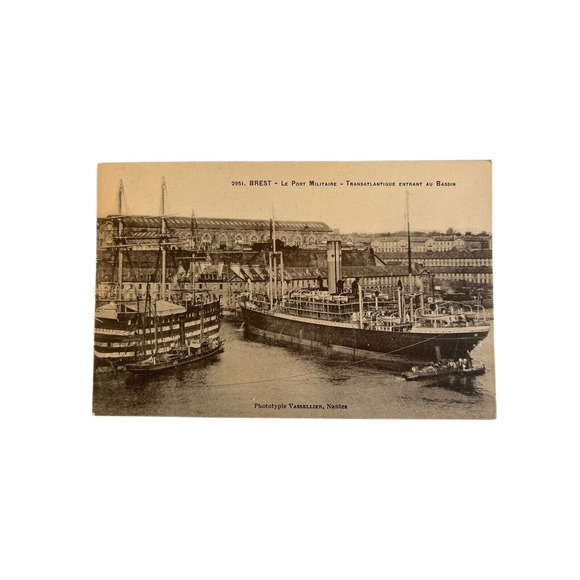 Antique Early 1900s RPPC Postcard Carte Postale 2951 Brest. Le Post Militaire - Picture 2 of 5